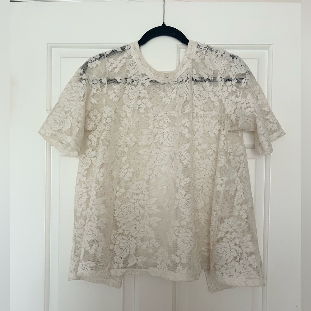 BCBGENERATION Lace Top with Open Back